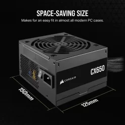 CORSAIR CX Series™ CX650 ATX PSU - 650 Watts, 80 PLUS Bronze, ATX12V 2.31 24 CX650 05