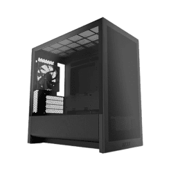 NZXT H3 Flow Black MATX Airflow Case - All Black, 1x F120Q (CV) Fan