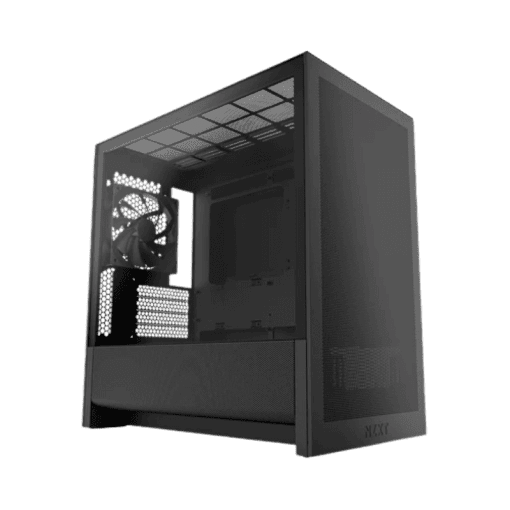 NZXT H3 Flow Black MATX Airflow Case - All Black, 1x F120Q (CV) Fan