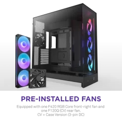 NZXT H9 Flow RGB Black Large Dual-Chamber Mid-Tower ATX Airflow Case 11 H9 Flow RGB black pic 3