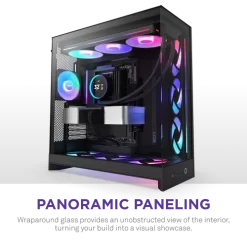 NZXT H9 Flow RGB Black Large Dual-Chamber Mid-Tower ATX Airflow Case 15 H9 Flow RGB black pic 7
