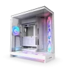 NZXT H9 Flow RGB+ White Large Dual-Chamber Mid-Tower ATX Airflow Case - Control Hub includes