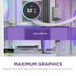 NZXT H9 Flow RGB+ White Large Dual-Chamber Mid-Tower ATX Airflow Case - Control Hub includes 13 H9 Flow RGB pic 5 1