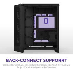 NZXT H9 Flow RGB+ Black Large Dual-Chamber Mid-Tower ATX Airflow Case - Control Hub includes 17 H9 Flow RGB pic 8