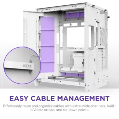 NZXT H9 Flow RGB White Large Dual-Chamber Mid-Tower ATX Airflow Case 17 H9 Flow RGB white pic 9