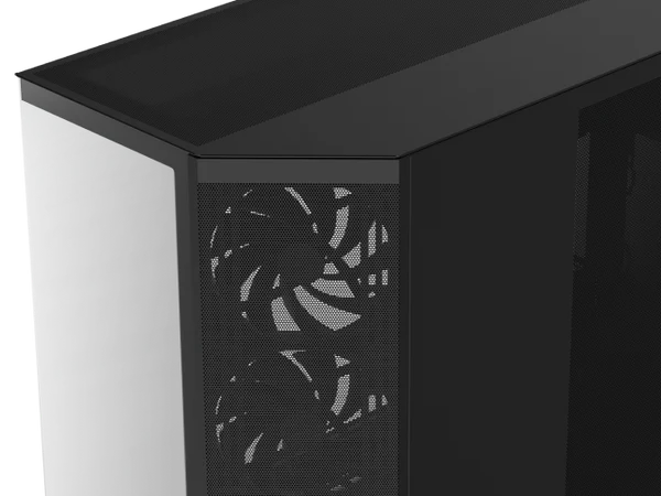 NZXT H9 Flow RGB+ Black Large Dual-Chamber Mid-Tower ATX Airflow Case - Control Hub includes 30 H9 Mesh Panels