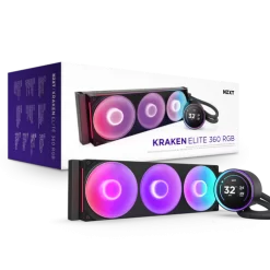 NZXT Kraken Elite 420 RGB V2 Black AIO Liquid CPU Cooler - 2.72 inch IPS LCD & RGB, 420mm radiator, F420 RGB Core Fan 21 Kraken Elite 420 RGB V2 black pic 11