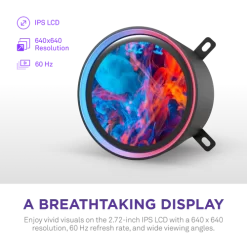 NZXT Kraken Elite 420 RGB V2 Black AIO Liquid CPU Cooler - 2.72 inch IPS LCD & RGB, 420mm radiator, F420 RGB Core Fan 13 Kraken Elite 420 RGB V2 black pic 3