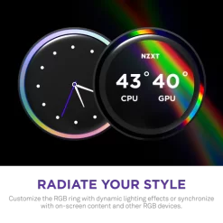 NZXT Kraken Elite 420 RGB V2 White AIO Liquid CPU Cooler - 2.72 inch IPS LCD & RGB, 420mm radiator, F420 RGB Core Fan 19 Kraken Elite 420 RGB V2 black pic 5