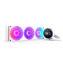 NZXT Kraken Elite 420 RGB V2 White AIO Liquid CPU Cooler - 2.72 inch IPS LCD & RGB, 420mm radiator, F420 RGB Core Fan