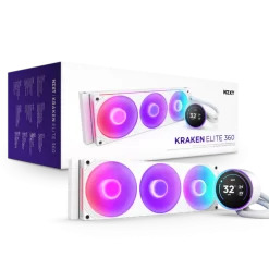 NZXT Kraken Elite 420 RGB V2 White AIO Liquid CPU Cooler - 2.72 inch IPS LCD & RGB, 420mm radiator, F420 RGB Core Fan 12 Kraken Elite 420 RGB V2 pic 11