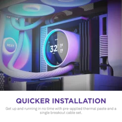 NZXT Kraken Elite 420 RGB V2 White AIO Liquid CPU Cooler - 2.72 inch IPS LCD & RGB, 420mm radiator, F420 RGB Core Fan 16 Kraken Elite 420 RGB V2 pic 8