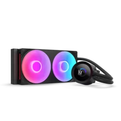 NZXT Kraken Plus 240 RGB V2 Black AIO Liquid CPU Cooler - 1.54 inch LCD, 240mm radiator, F240 RGB Core (EV) Fan