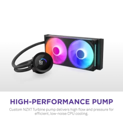 NZXT Kraken Plus 240 RGB V2 Black AIO Liquid CPU Cooler - 1.54 inch LCD, 240mm radiator, F240 RGB Core (EV) Fan 11 Kraken Plus 240 RGB V2 black pic 3