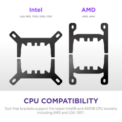 NZXT Kraken Plus 240 RGB V2 Black AIO Liquid CPU Cooler - 1.54 inch LCD, 240mm radiator, F240 RGB Core (EV) Fan 13 Kraken Plus 240 V2 Black pic 8