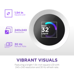 NZXT Kraken Plus 360 RGB V2 White AIO Liquid CPU Cooler - 1.54 inch LCD, 360mm radiator, F360 RGB Core (EV) Fan 11 Kraken Plus 360 RGB V2 White pic 4