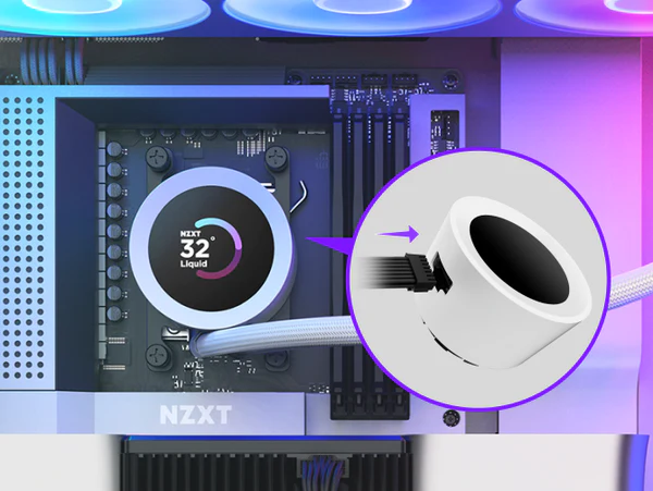 NZXT Kraken Plus 240 RGB V2 Black AIO Liquid CPU Cooler - 1.54 inch LCD, 240mm radiator, F240 RGB Core (EV) Fan 20 Kraken Plus RGB Streamlined Cabling