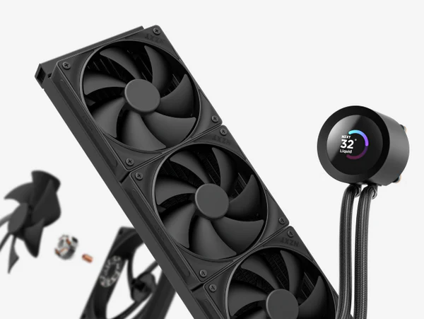 NZXT Kraken Plus 240 V2 Black AIO Liquid CPU Cooler - 1.54 inch LCD, 240mm radiator, F120P Static Pressure Fan 21 Kraken Plus High Pressure Low Noise