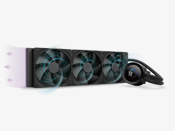 NZXT Kraken Plus 240 V2 Black AIO Liquid CPU Cooler - 1.54 inch LCD, 240mm radiator, F120P Static Pressure Fan 19 Kraken Plus Powered by Turbine