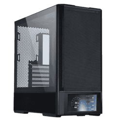 LANCOOL 207 Digital Black Case - 6.5" LCD Screen, 2x140mm PWM front, 2x120mm PWM bottom fans pre-Installed