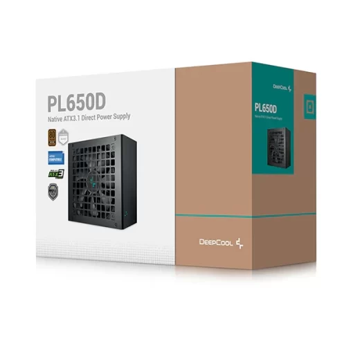 Deepcool PL-D series PL650D PSU - 650W, 80Plus Bronze, ATX12V V3.1 PCIe 5.1 (R-PL650D-FC0B-EU-V2)