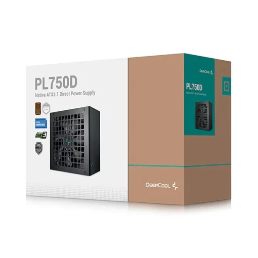 Deepcool PL-D series PL750D PSU - 750W, 80Plus Bronze, ATX12V V3.1 PCIe 5.1 (R-PL750D-FC0B-EU-V2)