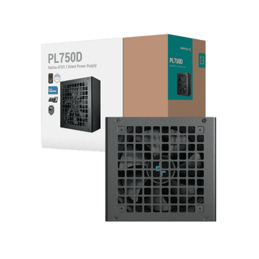 Deepcool PL-D series PL750D PSU - 750W, 80Plus Bronze, ATX12V V3.1 PCIe 5.1 (R-PL750D-FC0B-EU-V2)