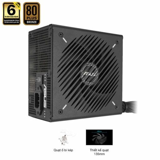 ASUS Prime 750B Black PSU - 750W Bronze, Dual Ball Fan Bearings, 135mm Fan Design