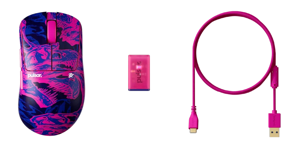 Pulsar Xlite v4 PRX Edition Wireless Gaming Mouse - 8KHz 34 PRX Edition Xlitev4 Wireless Gaming Mouse package contents