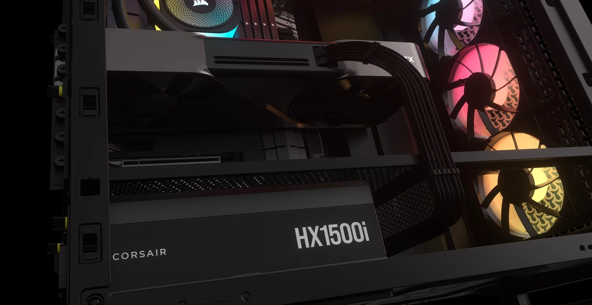 CORSAIR HX Series HX1500i ATX 3.1 PCIe 5.1 (2025) Fully Modular PSU - Dual 12V‑2×6 (GPU), 1200 Watt, 80 plus Platinum, Low-Noise 24