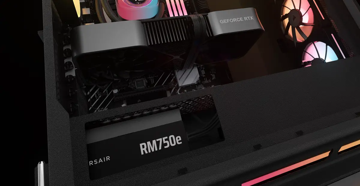 CORSAIR RMe Series RM750e ATX 3.1 PCIe 5.1 (2025) Fully Modular PSU - 12V‑2×6 (GPU), 750 Watt, 80 plus Gold, Low-Noise 20