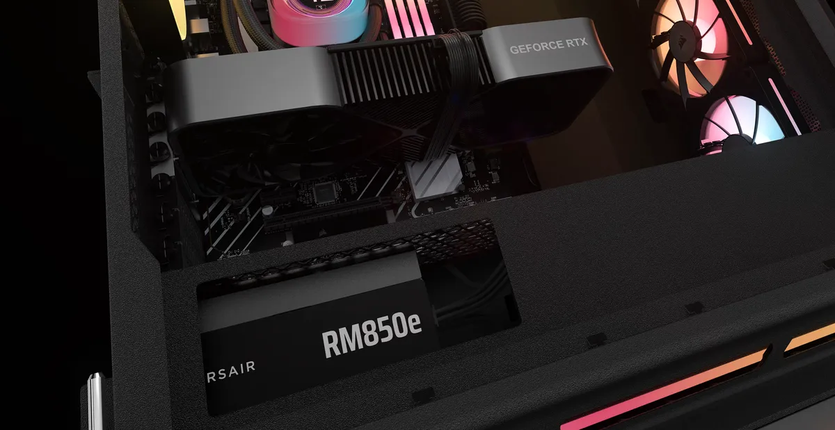 CORSAIR RMe Series RM850e ATX 3.1 PCIe 5.1 (2025) Fully Modular PSU - 12V‑2×6 (GPU), 850 Watt, 80 plus Gold, Low-Noise 16