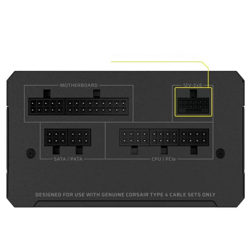 CORSAIR RMe Series RM750e ATX 3.1 PCIe 5.1 (2025) Fully Modular PSU - 12V‑2×6 (GPU), 750 Watt, 80 plus Gold, Low-Noise 24 Panel02 Image 750W 2x