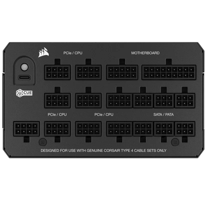 CORSAIR HX Series HX1500i ATX 3.1 PCIe 5.1 (2025) Fully Modular PSU - Dual 12V‑2×6 (GPU), 1200 Watt, 80 plus Platinum, Low-Noise 28 Panel02 Image AllWattages 2x