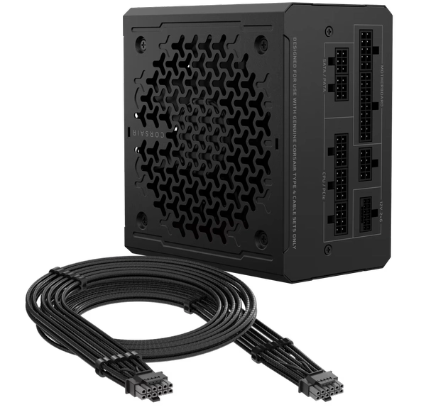 CORSAIR RMe Series RM1000e ATX 3.1 PCIe 5.1 (2025) Fully Modular PSU - 12V‑2×6 (GPU), 1000 Watt, 80 plus Gold, Low-Noise 24