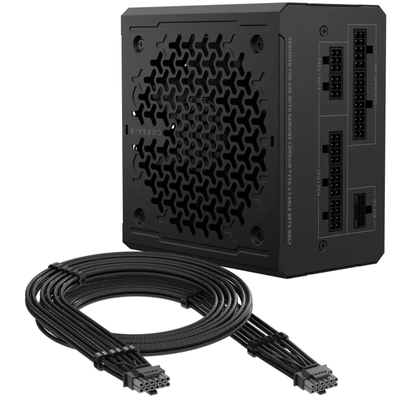 CORSAIR RMe Series RM750e ATX 3.1 PCIe 5.1 (2025) Fully Modular PSU - 12V‑2×6 (GPU), 750 Watt, 80 plus Gold, Low-Noise 26 Panel03 Image 750W 2x