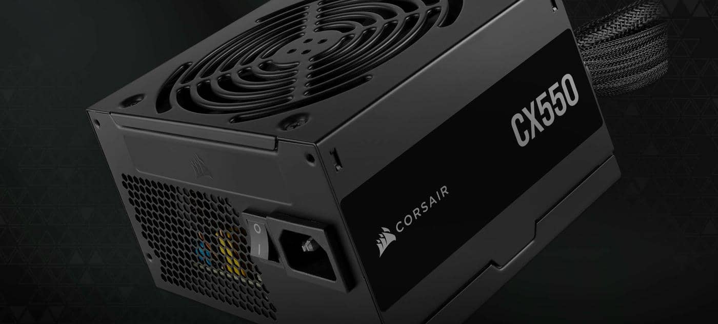 CORSAIR CX Series™ CX550 ATX PSU - 550 Watt 80 PLUS Bronze 38 Panel1 background