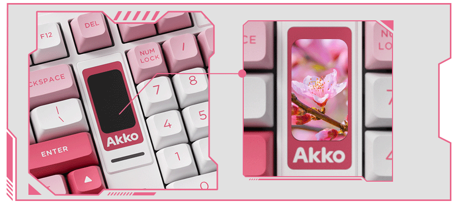 AKKO 5098B Ink Green Keyboard - 98%, TFT LCD screen, Multi-modes, Gasket mount, PBT Dye-Sub Keycaps, Hotswap, 8000mAh 41 Prunus Lannesiana 5098B XQ GIF GX