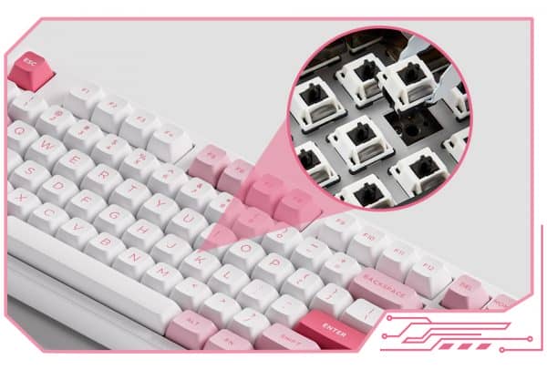 AKKO 5098B Ink Green Keyboard - 98%, TFT LCD screen, Multi-modes, Gasket mount, PBT Dye-Sub Keycaps, Hotswap, 8000mAh 52 Prunus Lannesiana 5098B XQ XT 3 600x406 1