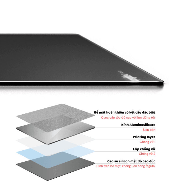 Pulsar Superglide Glass V2 Mouse Pad - XL (490 x 420 x 1.5mm) 20 Pulsar Superglide Glass mousepad V2 layer
