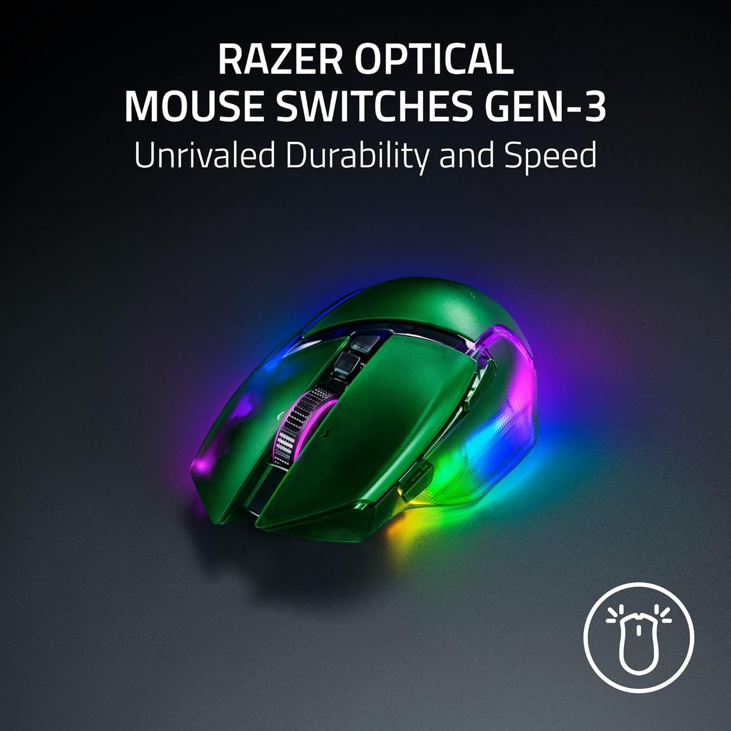Razer Basilisk V3 Pro 35K Wireless Gaming Mouse - Phantom Green, 35000 DPI, Chroma RGB, HyperScroll Tilt Wheel 50 Razer Basilisk V3 Pro 35K Phantom page mb 6