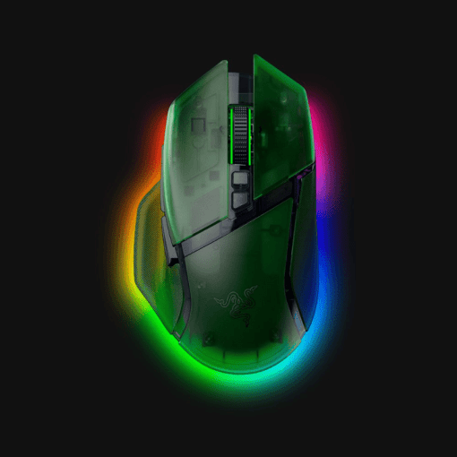 Razer Basilisk V3 Pro 35K Wireless Gaming Mouse - Phantom Green, 35000 DPI, Chroma RGB, HyperScroll Tilt Wheel