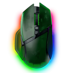 Razer Basilisk V3 Pro 35K Wireless Gaming Mouse - Phantom Green, 35000 DPI, Chroma RGB, HyperScroll Tilt Wheel