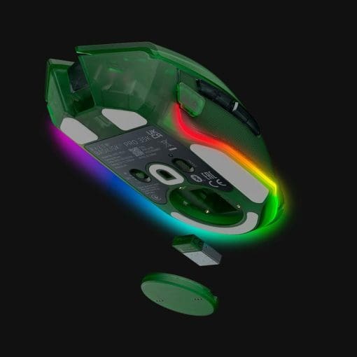 Razer Basilisk V3 Pro 35K Wireless Gaming Mouse - Phantom Green, 35000 DPI, Chroma RGB, HyperScroll Tilt Wheel