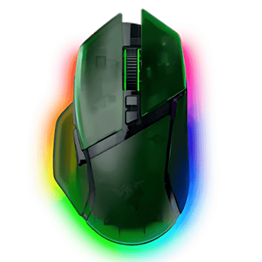 Razer Basilisk V3 Pro 35K Wireless Gaming Mouse - Phantom Green, 35000 DPI, Chroma RGB, HyperScroll Tilt Wheel