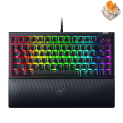Razer BlackWidow V4 75% Phantom Green Tactile Gaming Mechanical Keyboard - Razer™ Orange Tactile Mechanical switches Gen-3