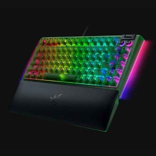 Razer BlackWidow V4 75% Phantom Green Tactile Gaming Mechanical Keyboard - Razer™ Orange Tactile Mechanical switches Gen-3