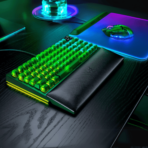 Razer BlackWidow V4 75% Phantom Green Tactile Gaming Mechanical Keyboard - Razer™ Orange Tactile Mechanical switches Gen-3