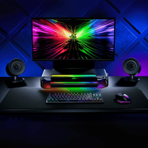 Razer Monitor Stand Chroma - Aluminum, 4-Port USB Hub