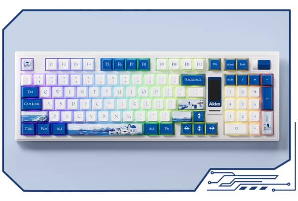 AKKO 5098B Santorini Keyboard - 98%, TFT LCD screen, Multi-modes, Gasket mount, PBT Dye-Sub Keycaps, Hotswap, 8000mAh 41 Santorini 5098B XQ XT 3 600x406 1